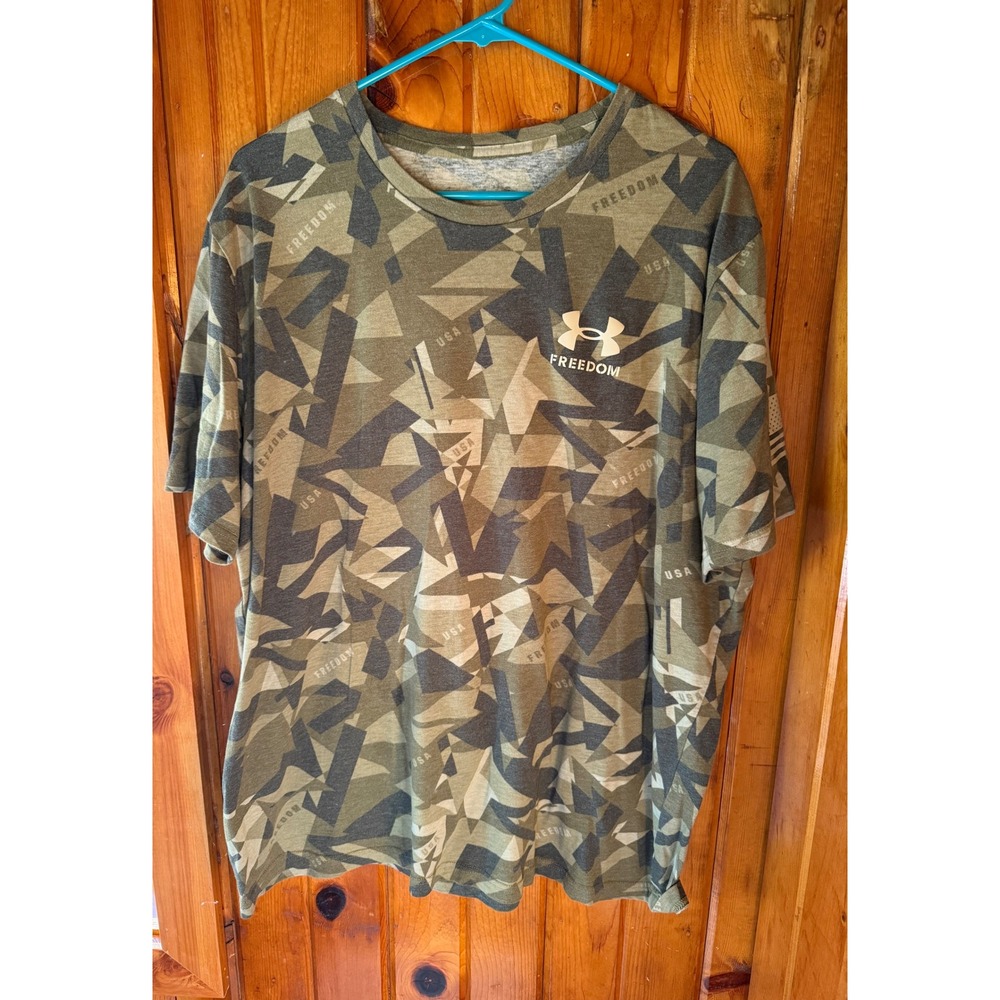 Under Armour‎ Freedom USA T-Shirt XXL Camo Military Patriotic Men's Size XXL